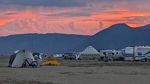 Sunset from our campsite